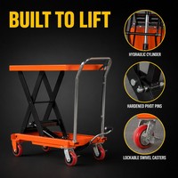 Chariot de levage manuel à ciseaux hydraulique, capacité 350 kg, hauteur de levage 1,3 m, certifié CE ISO9001, vente en gros d'usine, OEM ODM