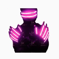 Gants personnalisés en coton avec laser à LED Gants lumineux unisexes interactifs pour scène de danse pour adultes