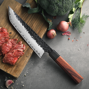 Nouveau couteau Sakimaru en acier inoxydable à haute teneur en carbone, couteau de cuisine japonais pour chef, couteau à sashimi, manche en bois rouge et corne de buffle - Product Image 5