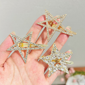 Fashion Star Rhinestone Hair Clip & Bobby Pin Japan & Korean Style Alloy 5cm Unisex <b>Wedding</b> <b>Accessories</b> - Product Image 3