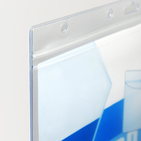 Mini Carpeta con Anillas A5/A6/A7, Bolsa Transparente de PVC Esmerilado para Tarjetas, Sobre Impermeable para Efectivo, Organizador de Archivos, Carpeta sin Cierre