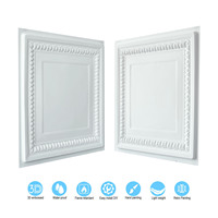 Plaques de plafond décoratives en PVC imperméables pour salle de bain avec installation de grille de plafond Hôtel PL06 Blanc Mat