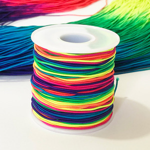 50 m/rouleau <span class=keywords><strong>arc</strong></span>-<span class=keywords><strong>en</strong></span>-<span class=keywords><strong>ciel</strong></span> 1MM rond coloré noyau élastique cordon <span class=keywords><strong>corde</strong></span> à la main coloré fil bricolage Bracelet élastique <span class=keywords><strong>corde</strong></span> - Product Image 2