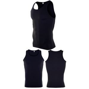 Singlet de musculation de haute qualité personnalisé en gros, débardeur de fitness côtelé en coton pour hommes - Product Image 5