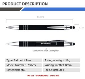 Promotional Metal <b>Stylus</b> Pen with Custom Logo Luxury 2 in 1 Touch Screen Pen for <b>Tablet</b> Smartphone - Product Image 3