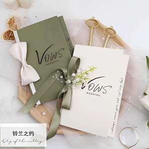 Cartes d'invitation de mariage à prix de gros, cartes d'invitation simples en français avec motif muguet, script d'invitation pour réception de mariage - Product Image 4