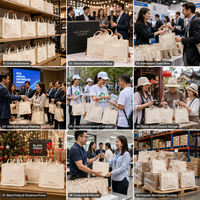 Bolsa de Lona Promocional 2026 al por Mayor para Eventos Corporativos y Regalos Navideños, Logotipo Pantone Exacto Garantizado, Entrega Garantizada, MOQ500, B2B