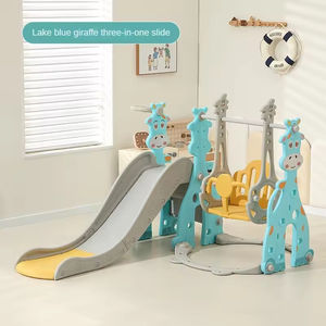 Casa al coperto piccolo parco giochi al coperto Multi-colore 2024 per bambini scivola fuori porta parco giochi di plastica Set Slide piccolo Set - Product Image 6