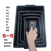 Caisse antistatique UGET ESD en plastique PP noir, boîte de transport antistatique pour le stockage d'accessoires électroniques, marque Baiying