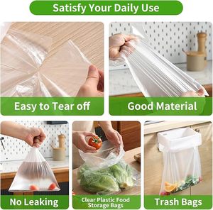 ถุงพลาสติกใส LDPE แบบมีก้นข้าง ม้วน สีธรรมชาติ ปิดผนึกด้วยความร้อน ใช้แล้วทิ้ง สำหรับเก็บอาหาร เนื้อสัตว์ บรรจุภัณฑ์สำหรับธุรกิจขนาดเล็ก (HCPACK) - Product Image 4