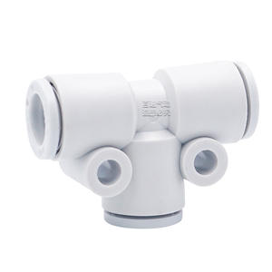 Connecteur pneumatique SMC KQ2T04/06/08/10/12, réducteur en T, connecteur rapide pour tuyau d'air 12-08AS pour utilisation en machinerie - Product Image 1