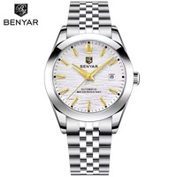 BENYAR Automatische Mechanische Uhren für Herren 5209 40MM Zifferblatt Wasserdicht 50M Luxus-Herrenuhr Edelstahl Herrenuhr