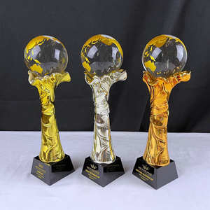 Trophées Personnalisés <span class=keywords><strong>Carte</strong></span> du <span class=keywords><strong>Monde</strong></span> Cristal Trophées Cristal Résine Or Argent Bronze Clair Globe Trophée et Récompense - Product Image 1