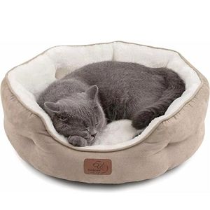Verwijderbaar Huisdierenkussen Waterdicht Huisdier Katten Bed Pluizig Bont Donut Hondenbed - Product Image 1