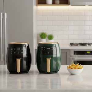 Friteuse à air intelligente 1400W 6L, double puissance numérique, multifonctionnelle, personnalisable pour la cuisine domestique, <span class=keywords><strong>appareil</strong></span> de <span class=keywords><strong>cuisson</strong></span> sain, certifié CE - Product Image 4