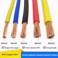 Cable Eléctrico Flexible de Cobre de un Solo Núcleo H07V-U H07V-K H07V-R 450/750V 2.5mm² 4mm² 6mm² 10mm² 16mm² con Aislamiento de PVC