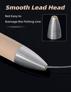 Leurre de pêche au thon en eau salée, en bois de cèdre, avec hameçon Mustad de 4, 6, 8 pouces, tête plombée, montage en bois naturel - Product Image 3