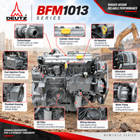 Moteur diesel turbo 4 cylindres DEUTZ BF4M1013-18E3 132 kW 177 CV 2300 tr/min pour excavatrice, chargeuse, équipement de forage et de construction