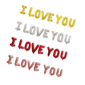 16 Inch I Love You Foil mylar Letter Balloon Set for Valentine's Day Balloon Anniversary Wedding Proposal balloons suppliers