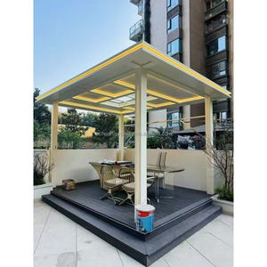 Gazebo rectangulaire en aluminium 4x4 4x5 4x6m, toit rigide, double ventilation, gazebo ombragé, pavillon extérieur, pergola - Product Image 6