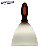 Couteau à enduit industriel robuste de 4 pouces pour le bricolage, lame en acier à haute teneur en carbone, manche ergonomique en plastique bicolore pour murs