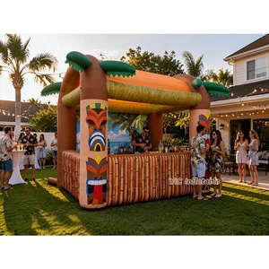 Bar Tiki Gonflable Professionnel d'Extérieur avec Palmiers pour Fêtes au Bord de la <span class=keywords><strong>Piscine</strong></span>, Durable - Product Image 1