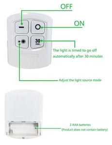 3pcs LED Lampe <span class=keywords><strong>de</strong></span> placard à intensité variable Télécommande <span class=keywords><strong>sous</strong></span> l'armoire Lumière Timing <span class=keywords><strong>Cuisine</strong></span> Placard Wardore Lampes Chambre à coucher Éclairage <span class=keywords><strong>de</strong></span> nuit - Product Image 3