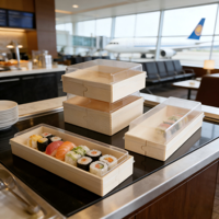 Caja Bento de Cartón Biodegradable Ecológica para Sushi con Cierre Magnético, Hecha a Mano, a Prueba de Fugas, para Cocina Japonesa y Regalos