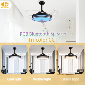 Hiện đại RGB LED Acrylic quạt trần ánh sáng điều khiển từ xa giá rẻ vô hình 220V AC cho nhà ăn phòng ngủ cho nhà hàng sử dụng - Product Image 2