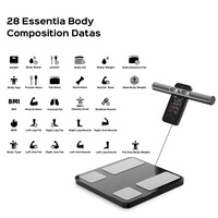 Balance connectée intelligente à 8 électrodes, impédancemètre électronique numérique pour la composition corporelle (poids, graisse, eau, masse musculaire, IMC)