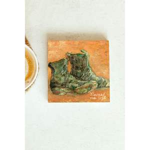 Posavasos de Piedra Individual de la Serie Vincent Van Gogh, Diseño Cuadrado de 13 cm, para Regalo Empresarial o Promocional - Product Image 1