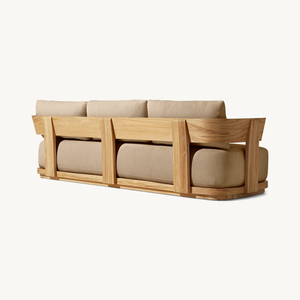 Patio Muebles de jardín Sofá Set Sectionals Maravilloso exterior Hogar y jardín Muebles Set Patio trasero Madera Teca Mesa auxiliar - Product Image 4