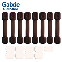Gaixie – Lot de 8 loquets de sécurité réglables pour bébés, anti-enfants, pour portes d'armoires, tiroirs, commodes et placards