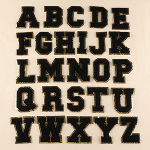 Adhesivo de 3M con purpurina peluda, A-Z de hierro con letras del alfabeto en chenilla - Product Image 6