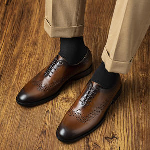 Summer New Style Men's Formal Shoes, Breathable <b>Top</b>-grain Leather Shoes, Men's Casual leather Dress Shoes& Oxfords - Product Image 5