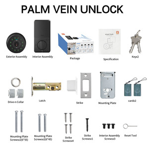 Mỹ Palm tĩnh mạch công nhận thông minh deadbolt khóa tuya BLE kỹ thuật số Keyless nhập thông minh khóa cửa - Product Image 5