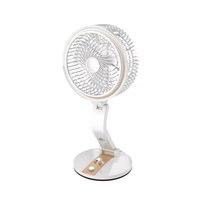 Ventilateur portable pliable à hauteur réglable, batterie 1500 mAh, 2 vitesses, faible bruit, pour table, bureau, extérieur, maison, café