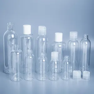 30ml 50ml 60ml 100ml 200ml Empty Travel Plastic Lotion Cream Bottle Rigid PET Squezze Skin Care Bottles For Hotel Toiletries Set