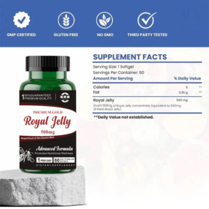 Tốt nhất bán Vegan sữa ong chúa chế độ ăn uống bổ sung nuôi dưỡng da Phấn Ong Softgels - Product Image 2