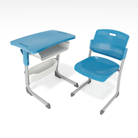 Bureau d'école pas cher direct d'usine et chaise d'étude bureau et chaise de classe réglables simples