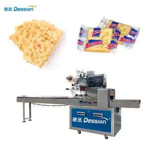 Low price multi-function Biscuit/Wafer/Cookie/Bread/Cake/Food Snack Full Automatic Flow Packaging Machine