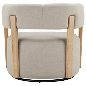 เก้าอี้ไม้แบบโมเดิร์นหุ้มด้วยกำมะหยี่ทำจากไม้เก้าอี้หมุนได้ด้านหลังเก้าอี้โซฟาห้องนั่งเล่นเก้าอี้เลานจ์ไม้เนื้อแข็ง - Product Image 3