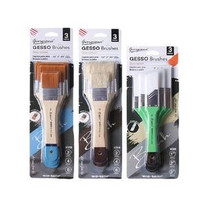 Ensemble de pinceaux à poils de sanglier plats Paul Cézanne avec manche en bois et virole en aluminium pour peinture à l'huile/acrylique/aquarelle/<span class=keywords><strong>gouache</strong></span>/nylon - Product Image 1