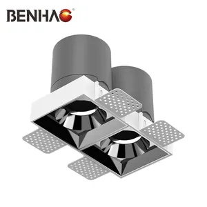 BENHAO aluminium dapat diatur kustom grosir 7W 12W 18W 30W lampu sorot LED tersembunyi