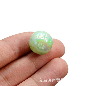 ลูกปัดอะคริลิกรูปทรงกลมขนาด 10 มม. เคลือบ UV สลักลาย สำหรับทำเครื่องประดับ DIY สร้อยข้อมือ สร้อยคอ ลูกปัดแบบหลวม ผู้ผลิต - Product Image 4