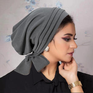 Bonnet hijab pré-noué pour femmes musulmanes, turban plissé à volants, bonnet de chimiothérapie, sous-<span class=keywords><strong>foulard</strong></span>, chapeau pour <span class=keywords><strong>perte</strong></span> de <span class=keywords><strong>cheveux</strong></span>, couvre-chef islamique pour le cancer, <span class=keywords><strong>foulard</strong></span> Mujer - Product Image 4