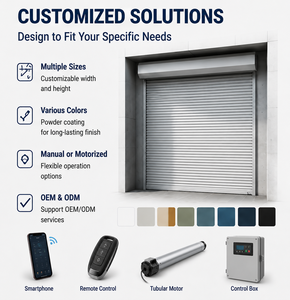 <span class=keywords><strong>Porte</strong></span> <span class=keywords><strong>de</strong></span> <span class=keywords><strong>garage</strong></span> automatique en <span class=keywords><strong>aluminium</strong></span>, <span class=keywords><strong>motorisée</strong></span>, sécurisée, résistante au vent, pour <span class=keywords><strong>garage</strong></span>, entrepôt, magasin - Product Image 2