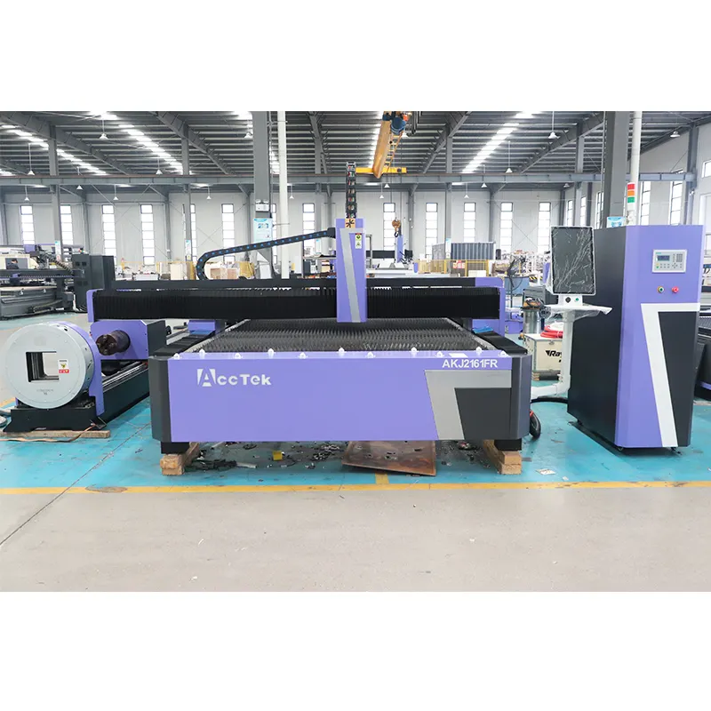 Großhandel cnc offener tisch faser-optische 3 kw laser rohrschnittmaschine für 10 mm SS 20 mm CS Cypcut laserschnittmaschine 2060 1560