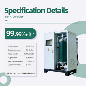 Attrezzatura per Produzione <span class=keywords><strong>di</strong></span> <span class=keywords><strong>Idrogeno</strong></span> Tramite Elettrolisi <span class=keywords><strong>Generatore</strong></span> <span class=keywords><strong>di</strong></span> <span class=keywords><strong>Idrogeno</strong></span> ad Alta Purezza Tecnologia PEM per Uso Industriale 10-20 L/h - Product Image 2