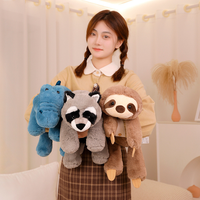Ensemble de jouets en peluche lestés - Soulagement de l'anxiété Cadeau de Noël Coton PP Finition lavée avec des jouets en peluche en forme de renard paresseux